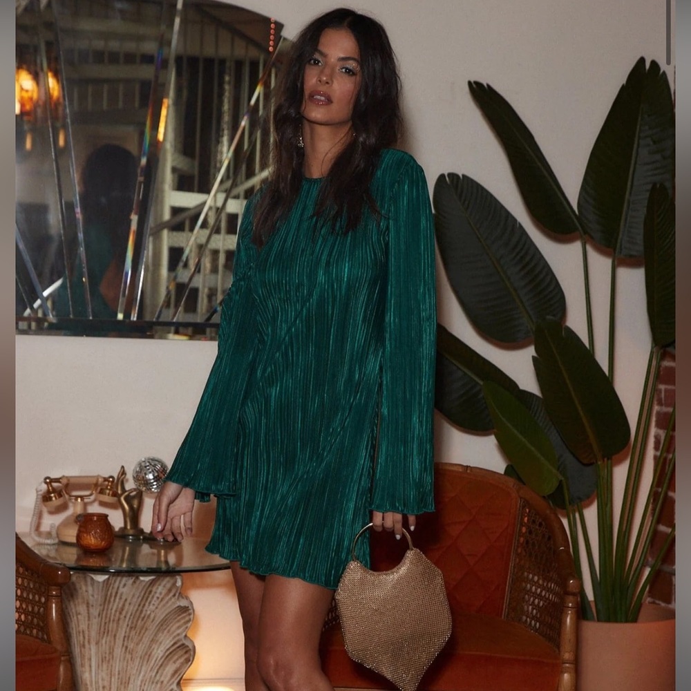 12th Tribe Green Mini Dress